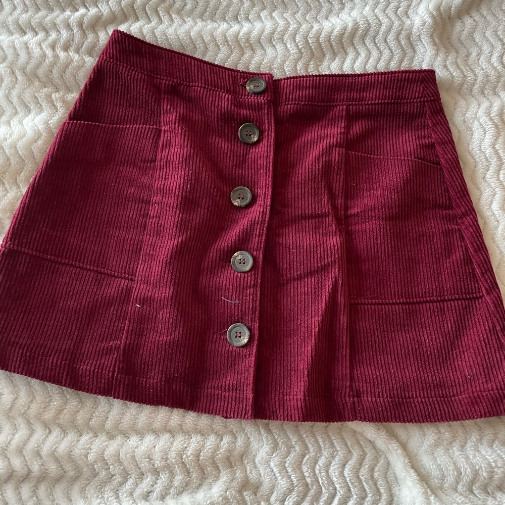 chloe and katie maroon ribed skirt medium